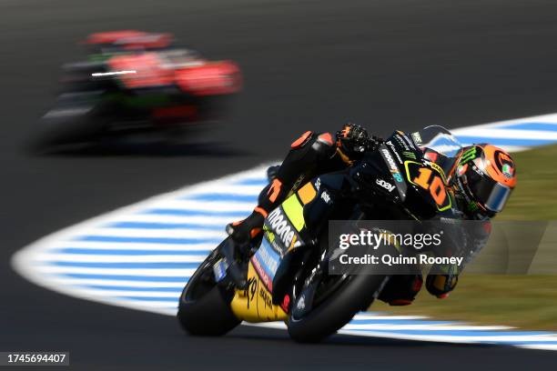 Luca Marini of Italy and the Mooney VR46 Racing Team in action during free practice ahead of the 2023 MotoGP of Australia at Phillip Island Grand...