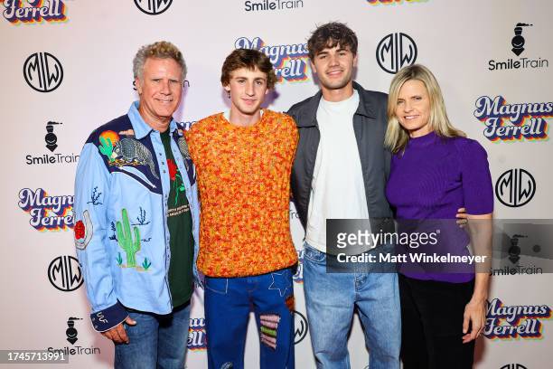 Will Ferrell, Magnus Paulin Ferrell, Mattias Paulin Ferrell, and Viveca Paulinattend Magnus Ferrell's release party to benefit Smile Train at The...