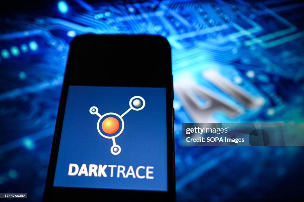Darktrace Inc In this photo illustration, a DarkTrace logo is displayed on a... News ...