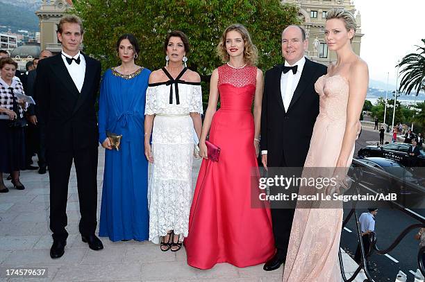 Andrea Casiraghi, Tatiana Santo Domingo, Princess Caroline of Hanover, Natalia Vodianova, Prince Albert II of Monaco and Princess Charlene of Monaco...