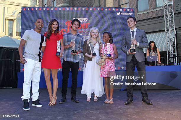 Host Brandon T. Jackson and honorees Nina Dobrev, Tyler Posey, Abigail Breslin, Quvenzhane Wallis, and Jake T. Austin attend Variety's Power of Youth...