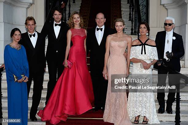 Tatiana Santo Domingo, Andrea Casiraghi, Antoine Arnault, Natalia Vodianova, Prince Albert II of Monaco, Princess Charlene of Monaco, Princess...