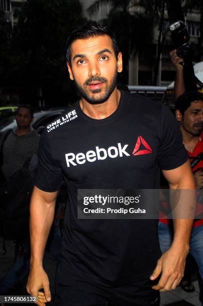 John Abraham attends the launch of a fitness studio on September 01,2014 in Mumbai, India