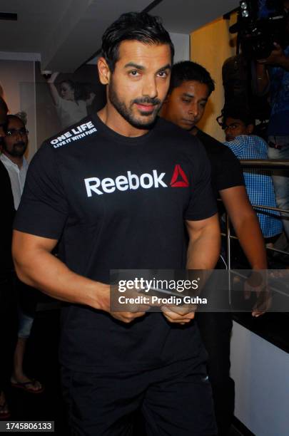 John Abraham attends the launch of a fitness studio on September 01,2014 in Mumbai, India