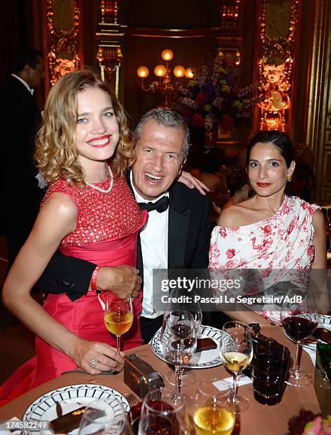 Natalia Vodianova, Mario Testino and Astrid Munoz attend the dinner at the 'Love Ball' hosted by Natalia Vodianova in support of The Naked Heart...
