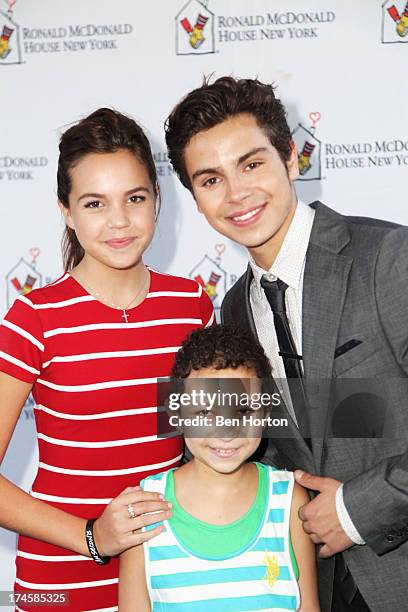 Actors Bailee Madison and Jake T. Austin attends Variety's Power of Youth presented by Hasbro, Inc. And generationOn at Universal Studios Backlot on...