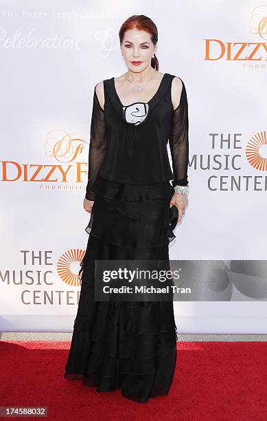 Priscilla Presley arrives at the Dizzy Feet Foundation's 3rd Annual Celebration of Dance Gala held at Dorothy Chandler Pavilion on July 27, 2013 in...