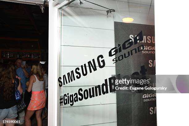 General view of atmosphere at Samsung's #GigaSoundBlast Summer DJ Series on July 27, 2013 at Surf Lodge in Montauk, New York.