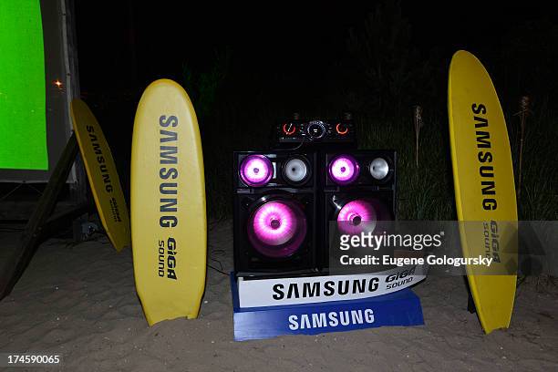 General view of atmosphere at Samsung's #GigaSoundBlast Summer DJ Series on July 27, 2013 at Surf Lodge in Montauk, New York.