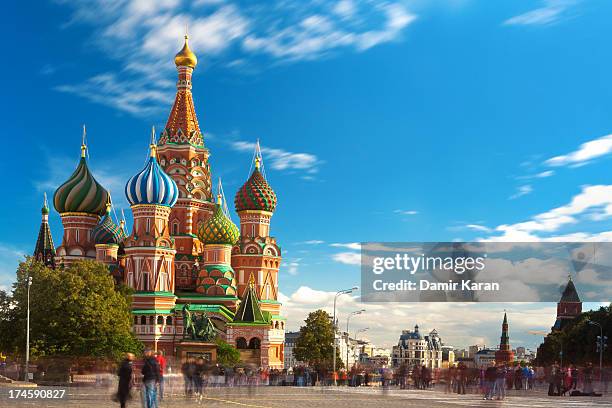 st. bashil's cathedral - red square stock pictures, royalty-free photos & images