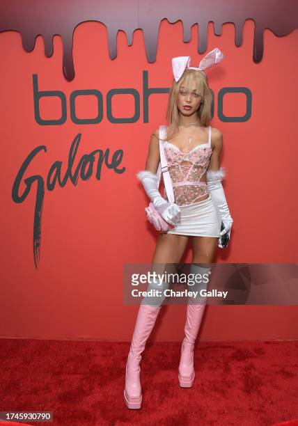 Devyn Winkler attends boohoo x Galore Magazine Halloween Party Hosted by India Love at boohoo on October 19, 2023 in Hollywood, California.