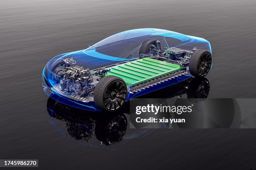 Electric car with battery Electric car with battery