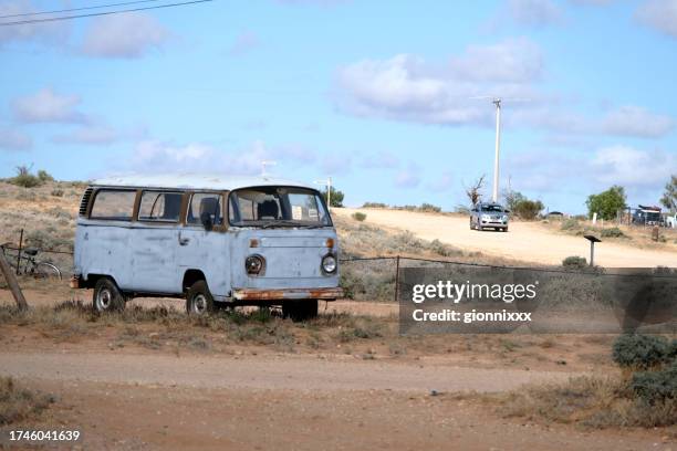 old volkswagen van in silverton, new south wales - vw van stock pictures, royalty-free photos & images