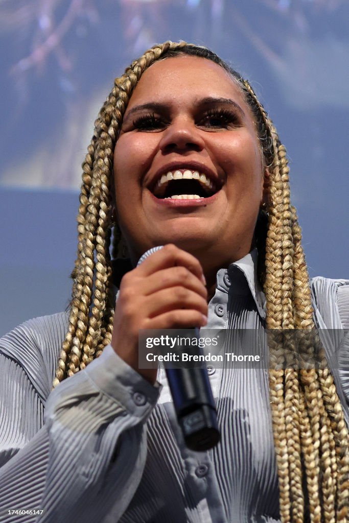 Barka Rapper Barkaa reacts during the Young, Blak and Proud session at SXSW Sydney ...