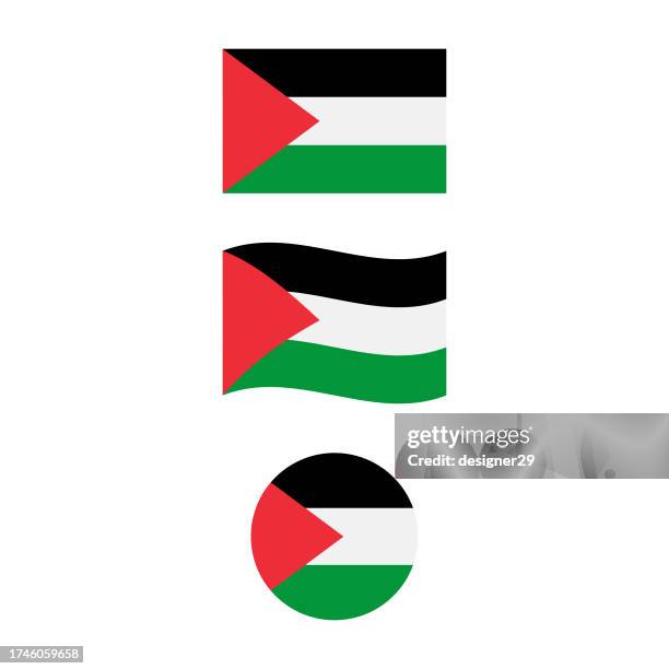 ilustraciones, imágenes clip art, dibujos animados e iconos de stock de diseño vectorial de la bandera de palestina. - cultura de palestina