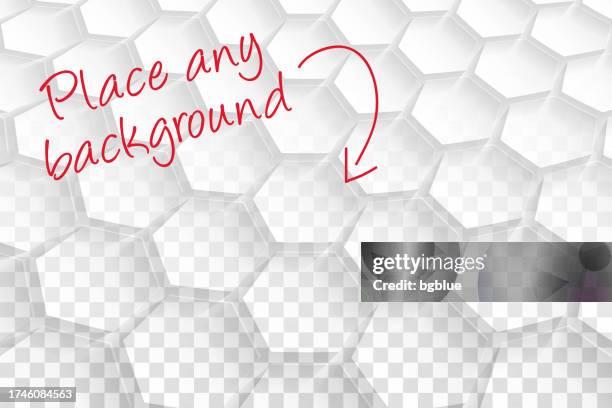abstract blank background - transparent geometric texture - hexagon vector pattern stock illustrations