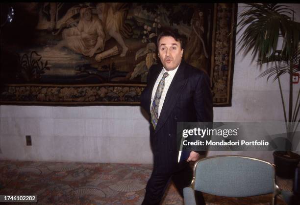 Italian entrepreneur Giancarlo Parretti. Rome , circa 1990