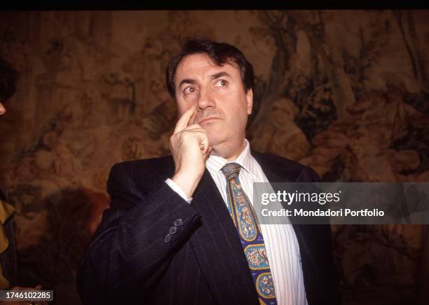 Italian entrepreneur Giancarlo Parretti. Rome , circa 1990