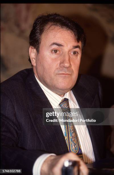 Italian entrepreneur Giancarlo Parretti. Rome , circa 1990