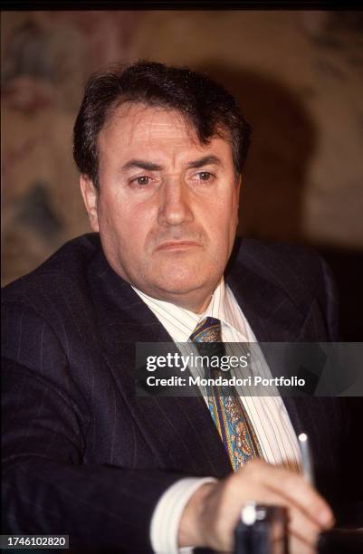 Italian entrepreneur Giancarlo Parretti. Rome , circa 1990