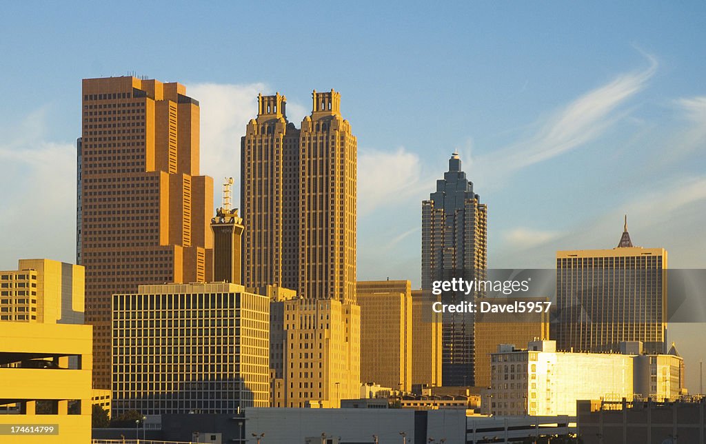 Atlanta downtown skyline at sunrise