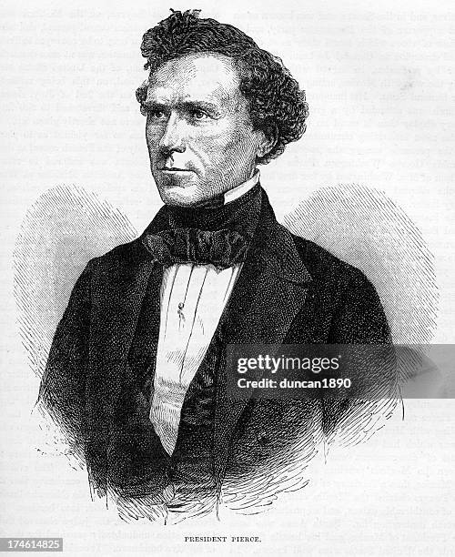 president franklin pierce - franklin tennessee stock illustrations