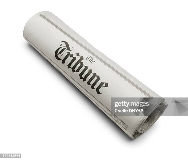 periódico genérico - rollo medios impresos fotografías e imágenes de stock