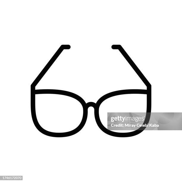 sunglasses line icon - sunglasses reflection stock illustrations