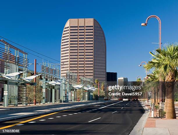 central avenue in midtown phoenix - central avenue stock pictures, royalty-free photos & images