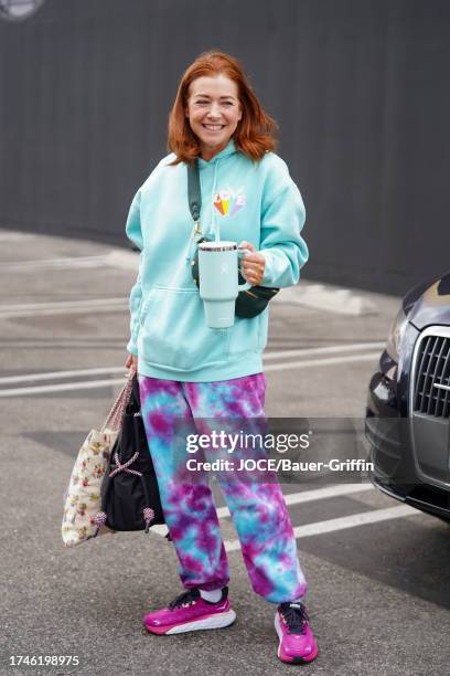 Alyson Hannigan is seen arrivng at 'Dancing with the Stars' Rehearsal Studio on October 25, 2023 in Los Angeles, California.