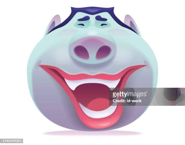 funny vampire laughing icon - dracula in 3d stock illustrations