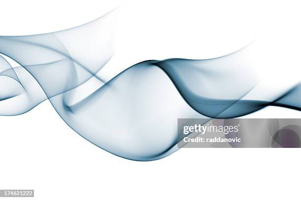 abstract dark translucent smoke wave image - smoke white background stockfoto's en -beelden