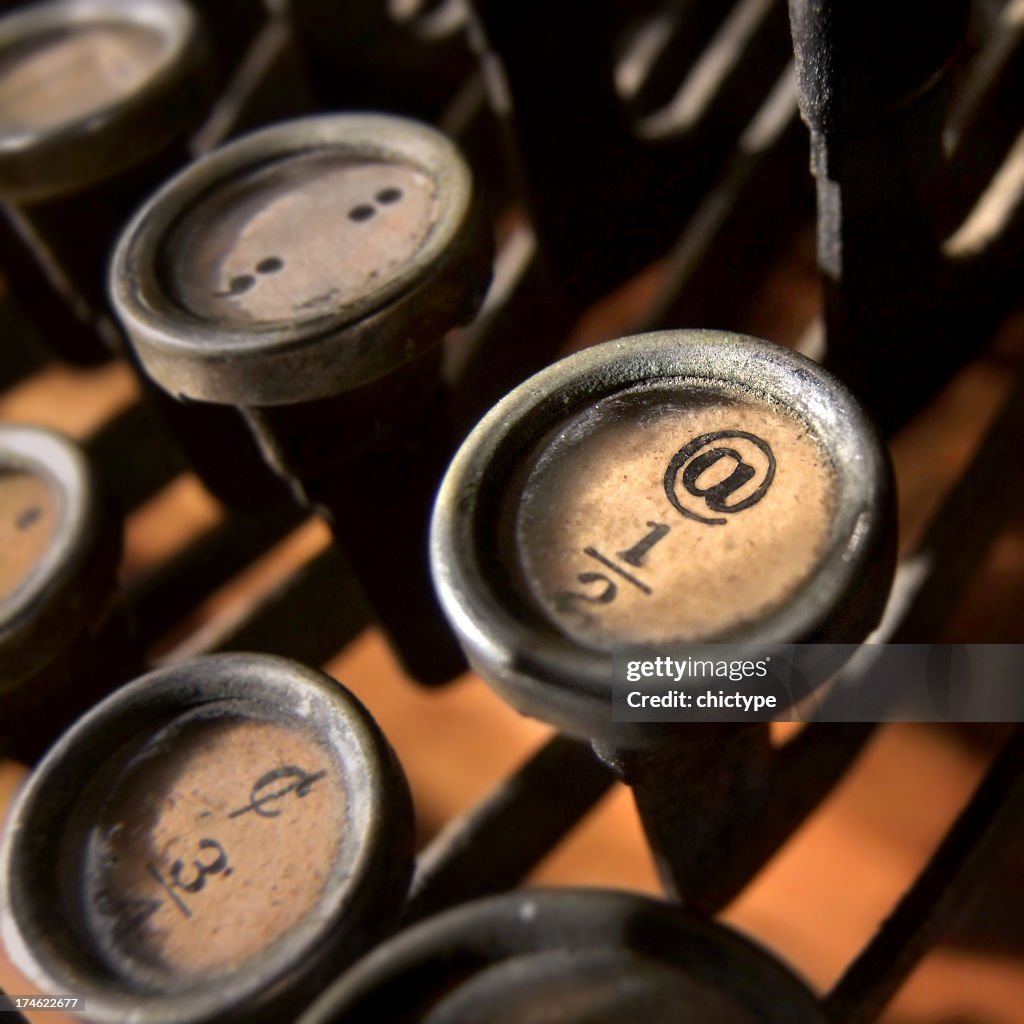 @ on a typewriter key