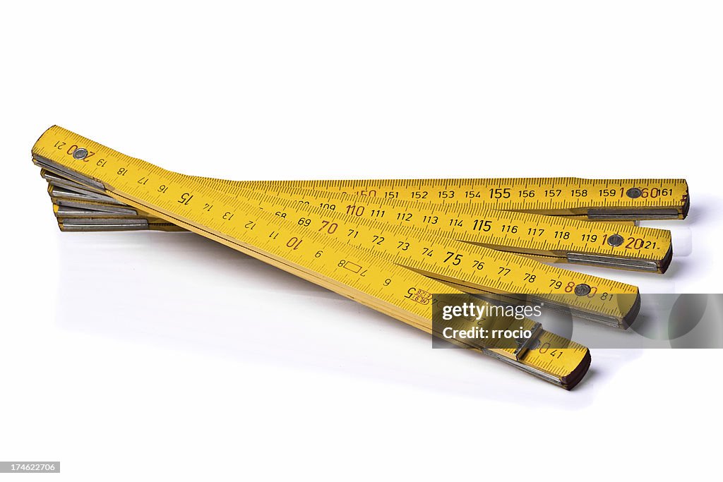 Yellow Metal Ruler Yellow Folding Ruler High-Res Stock Photo - Getty Images