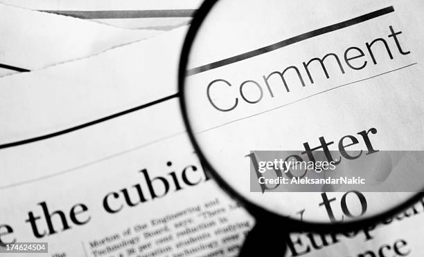 comment in newspapers - commentator stock pictures, royalty-free photos & images