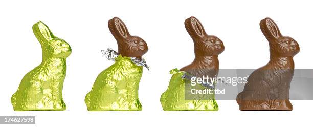 チョコレートイースターのウサギ - easter rabbit ストックフォトと画像
