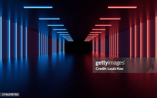 3d rendering architectural background - empty showroom stock pictures, royalty-free photos & images