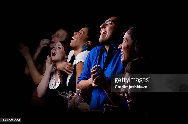 audience laughter - comedy audience stock pictures, royalty-free photos & images
