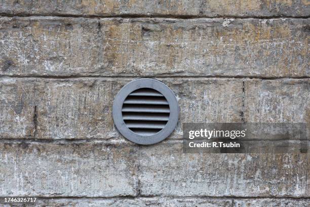 ventilation system on wall - aeration stock pictures, royalty-free photos & images
