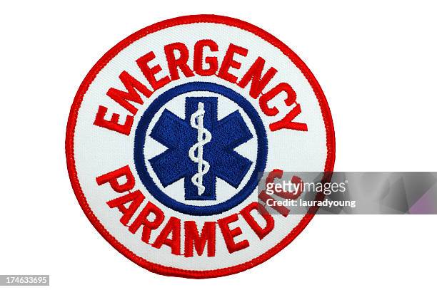 emergency paramedic patch - textile patch stock pictures, royalty-free photos & images