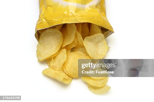 Offene Tüte Chips Offene Tüte Chips