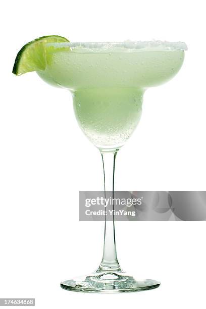 margarita cocktail drink in glass, frozen alcohol with lime, salt - margarita stock pictures, royalty-free photos & images