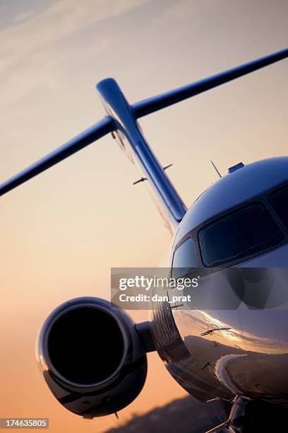 private jet closeup - aeroplane close up stock pictures, royalty-free photos & images