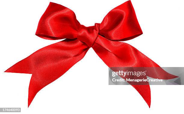 red bow 3 - tied bow stock pictures, royalty-free photos & images