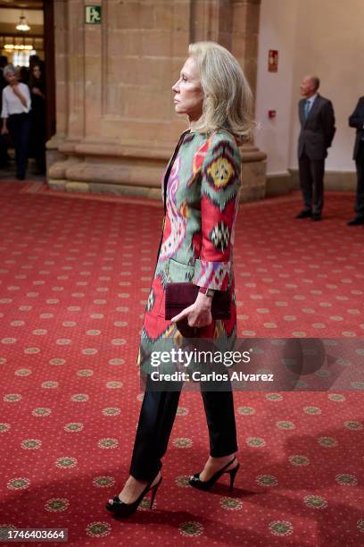 Alicia Koplowitz attends and audience to congratulate the winners of the "Princess Of Asturias" Awards 2023 at the Reconquista Hotel on October 20,...