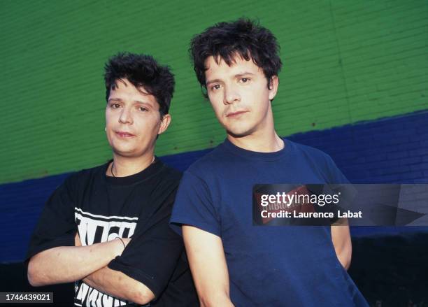 Two members from the French rock band Indochine, Stéphane and Nicola Sirkis, during the Francofolies Festival in Montreal, on 1 august 1997.