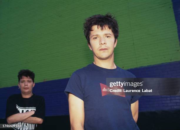 Two members from the French rock band Indochine, Stéphane and Nicola Sirkis, during the Francofolies Festival in Montreal, on 1 august 1997.