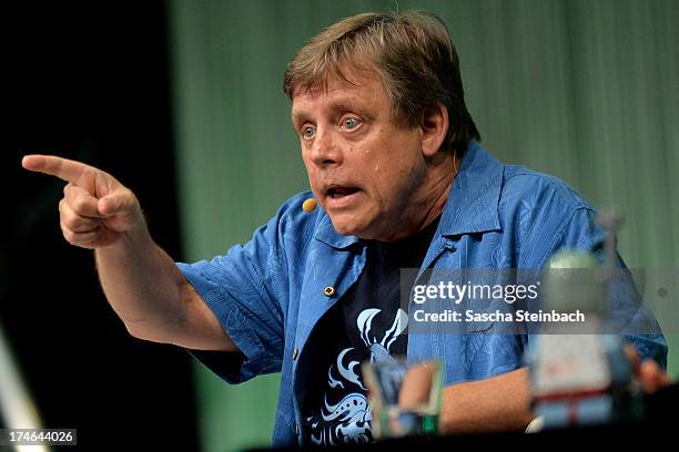 Actor and producer Mark Hamill, best known for his performance as Luke Skywalker in the original Star Wars trilogy, attends the Star Wars Celebration...