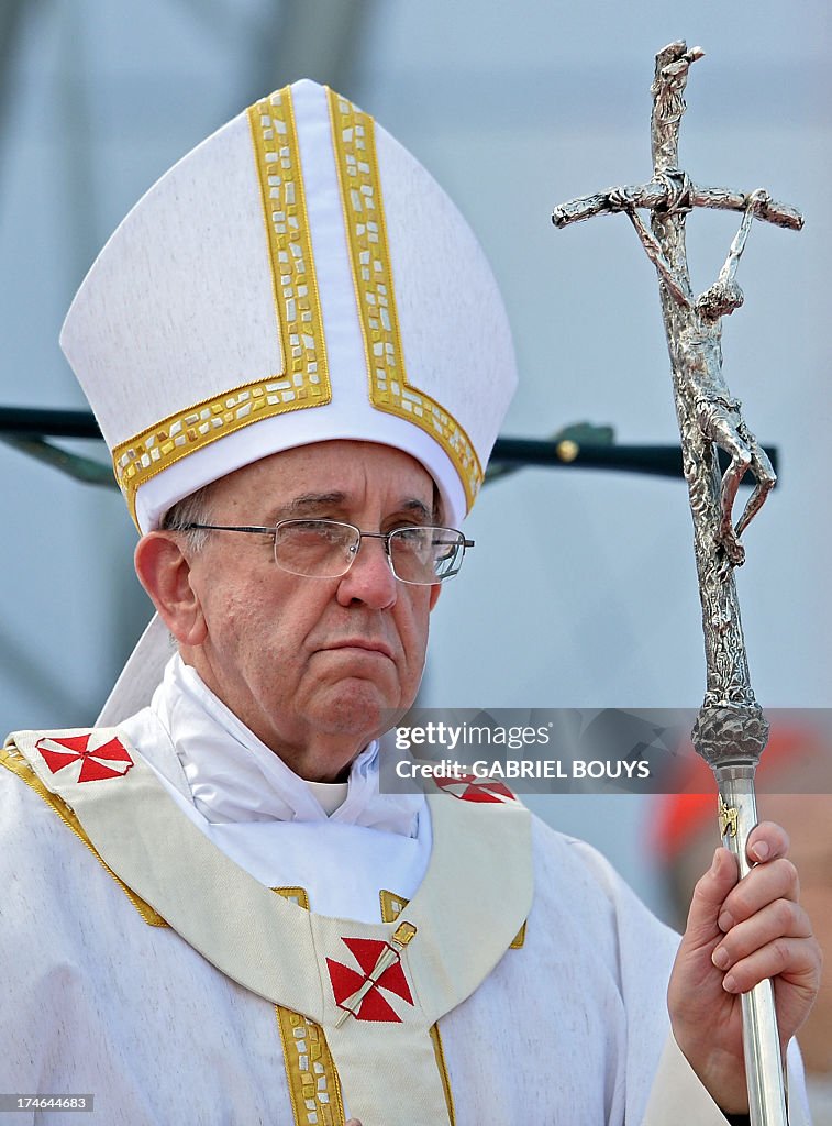 Pope Final Pope Francis celebrates the final mass of his visit to Brazil, at ...