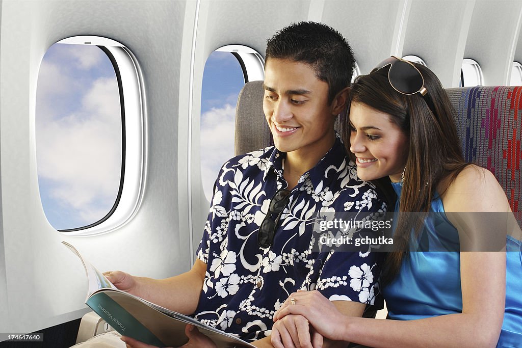 Couple On Airplane